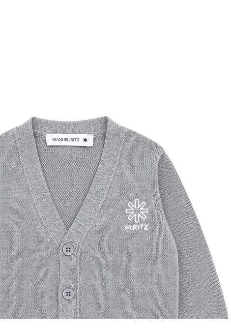 Cardigan neonato in misto lana Manuel Ritz | 44443GRIGIO